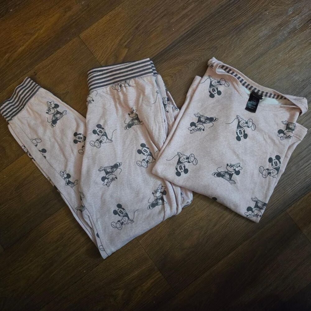 Disney Women's Pink and Black Pajamas
